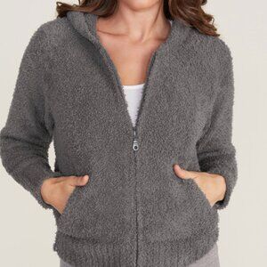Barefoot Dreams CozyChic Relaxed Zip-Up Hoodie Carbon XS